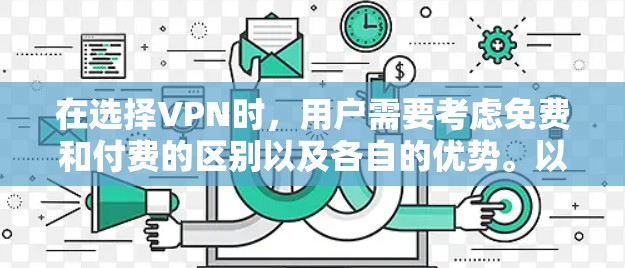 在选择VPN时，用户需要考虑免费和付费的区别以及各自的优势。以下是基于以上思考的分步总结