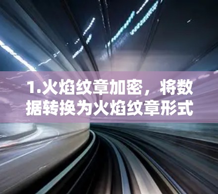 1.火焰纹章加密，将数据转换为火焰纹章形式，利用其独特性进行加密和解密