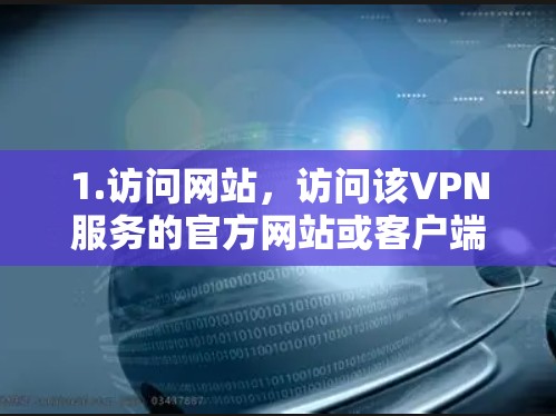 1.访问网站，访问该VPN服务的官方网站或客户端