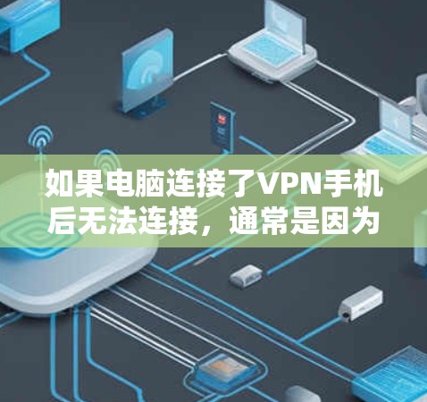 如果电脑连接了VPN手机后无法连接，通常是因为以下原因