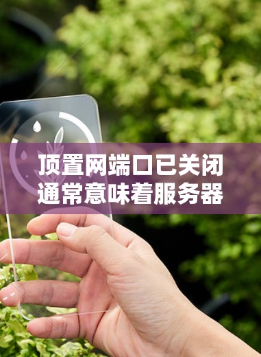 顶置网端口已关闭通常意味着服务器已经停止了与您连接的端口。以下是解决该问题的步骤