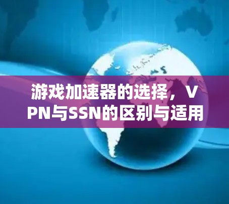 游戏加速器的选择，VPN与SSN的区别与适用场景