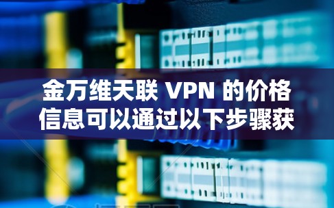 金万维天联 VPN 的价格信息可以通过以下步骤获取