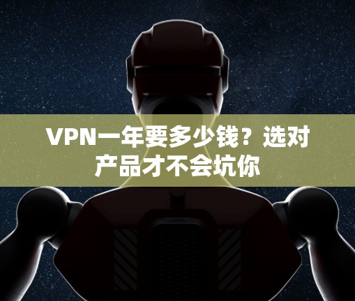 VPN一年要多少钱？选对产品才不会坑你