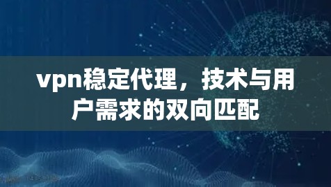 vpn稳定代理，技术与用户需求的双向匹配
