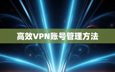 高效VPN账号管理方法