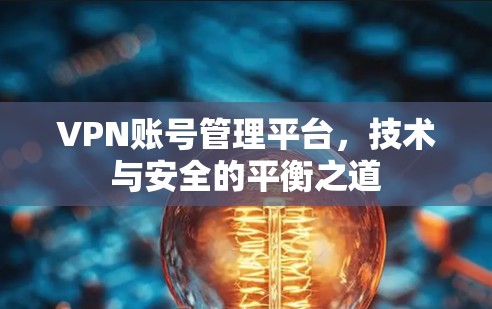 VPN账号管理平台，技术与安全的平衡之道